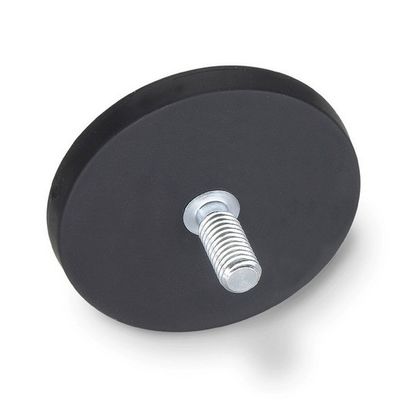 D88x8mm 丸いゴムで覆われた磁石ベース 外糸で45kgの引力 丸い形