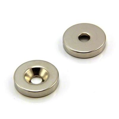Rare Earth Hollow Circle Disc Magnet N52 Countersunk Hole 10 と ±10% 許容度がある