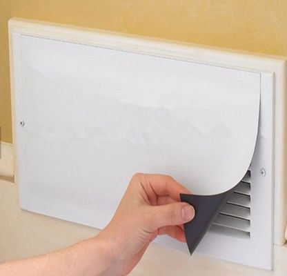 白いPVC表面と複合ゴム磁石と オーダーメイド厚い磁気換気口カバー
