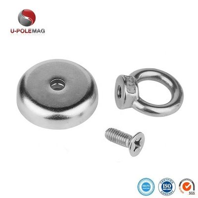 UPN04-75 350lbs ネオジウム釣り磁石 眼栓と/-0.1mm 容量フックタイプ