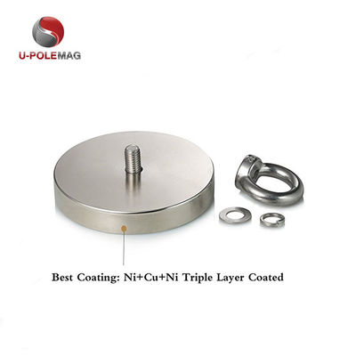 高磁力 NdFeB 釣り磁石 D80x19mm-M10 常磁場