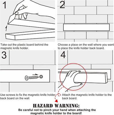 バーデザイン ステンレス鋼 キッチン マグネットナイフ 家具ホルダー