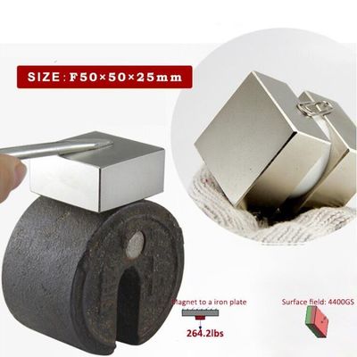 ISO9001 2000 N52 ネオジム磁石 超強 NdFeB 50x50x25mm 加工サービス