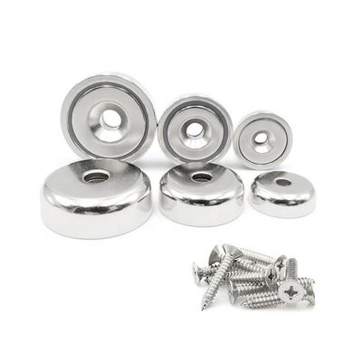 強い NdFeB 希少土 Countersunk ネオジミウムカップポットマグネット ± 0.01mm 許容度