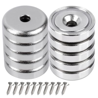 D20 MM 20lbs NdFeBポット磁石とカウンターシンクホール 総高さH 7.2mmホールd1 4.5mm