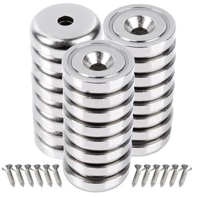 スーパーパワー 25mm カップ マグネット 孔強度約 19kg 孔 d1 5.5mm