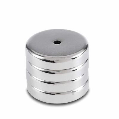 コントローバーホール NdFeBポットマグネット D16MM /- 0 許容量 ニッケル付Ni-Cu-Niコーティング