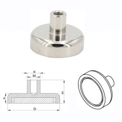 複合材料 丸いNdFeB磁石 ネオジミウムポット磁石 D60mm 160kgの力