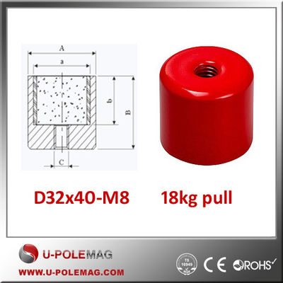 D25.4x21 Alnico Round Base カップポットマグネットとホールグレードのAlNiCoマグネット