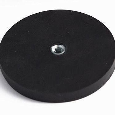 ゴムで覆われたポット磁石 ネオジウムゴム磁石 D36*6mm-M6 永久的な強力なパンシング