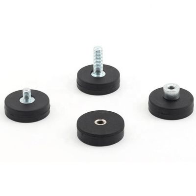 ネオジム丸磁石 D22x6mm M4 フラット 女性糸グリッパーとゴム表面