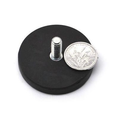オーダーメイドサイズ M6 M8 重用アプリケーションのためのゴムコーティングポット磁石
