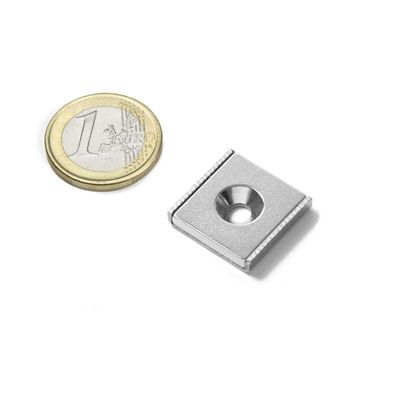 NdFebブロックマグネット鋼チャネルPOT 1 Countersunkホール