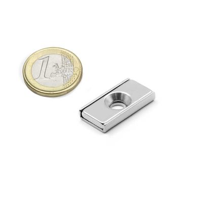 NdFebブロックマグネット鋼チャネルPOT 1 Countersunkホール