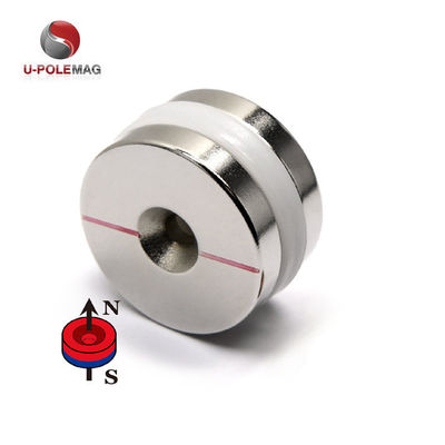 カスタマイズ可能な NdFeB N52 ディスク レアアース ネオジミウム 反沈磁石 D16*d6.5*d3.5*5mm