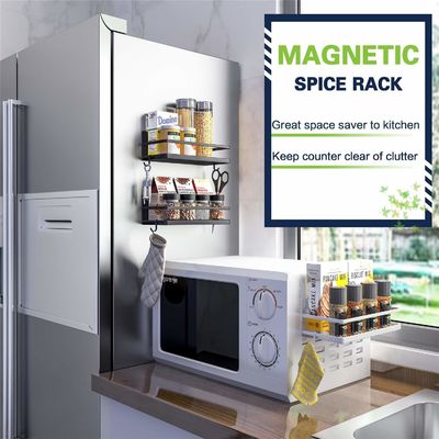分類 折りたたみのないラック キッチン収納 鉄壁マウント スパイスラック オーガナイザー