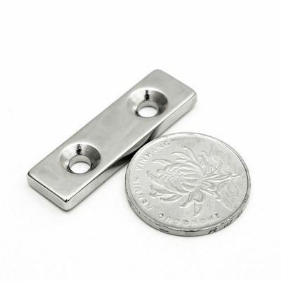 超強い二孔ネオジミウムブロック磁石 工学温度耐性
